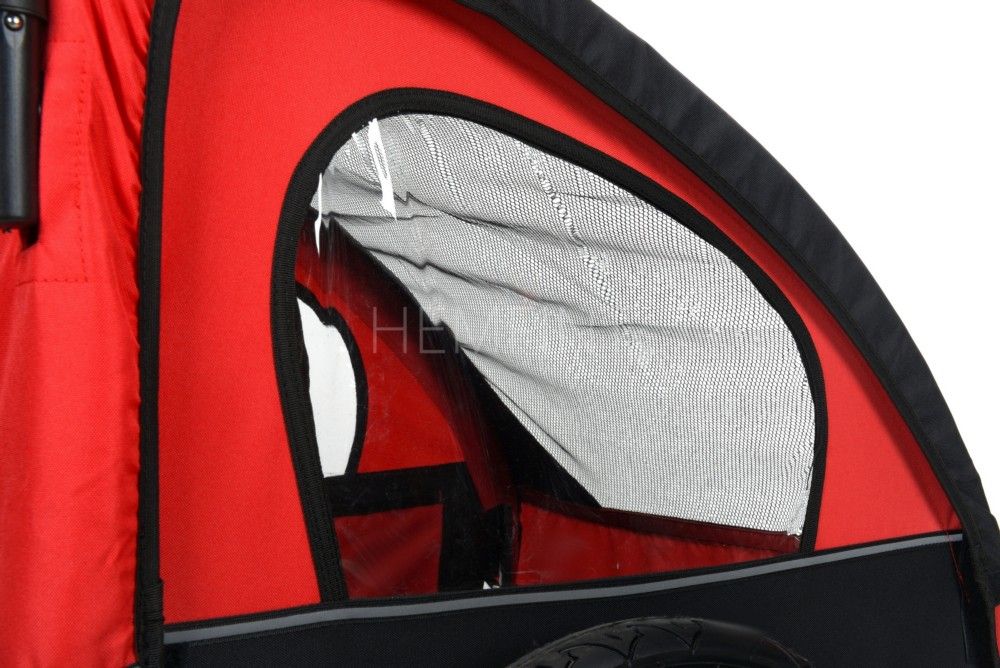 Cykelvagn/joggingvagn med stötdämpare - Röd Cykelvagn/joggingvagn med stötdämpare - Röd