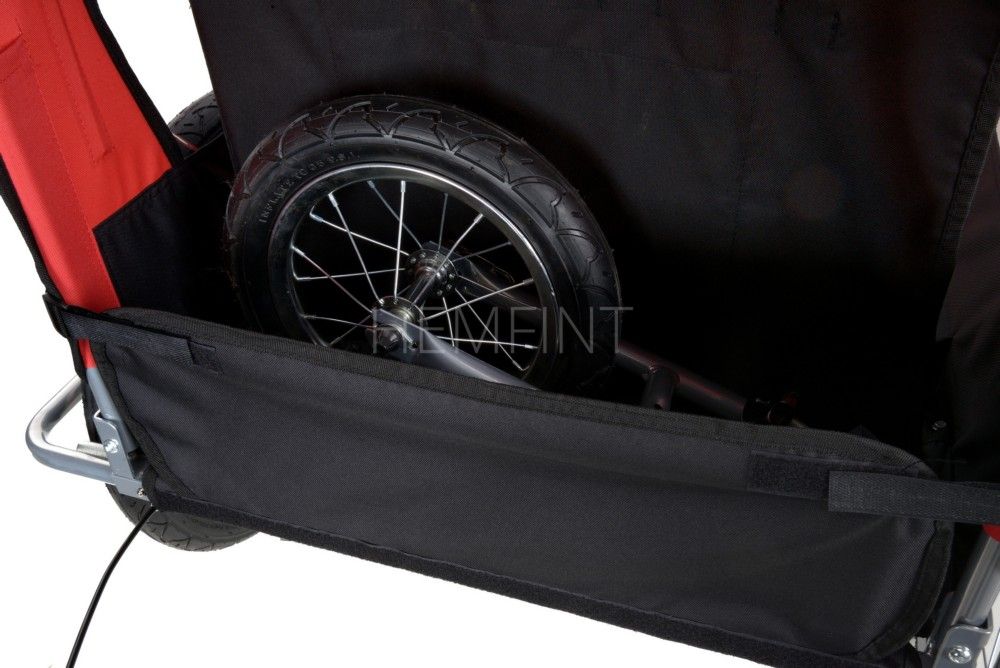 Cykelvagn/joggingvagn med stötdämpare - Röd Cykelvagn/joggingvagn med stötdämpare - Röd