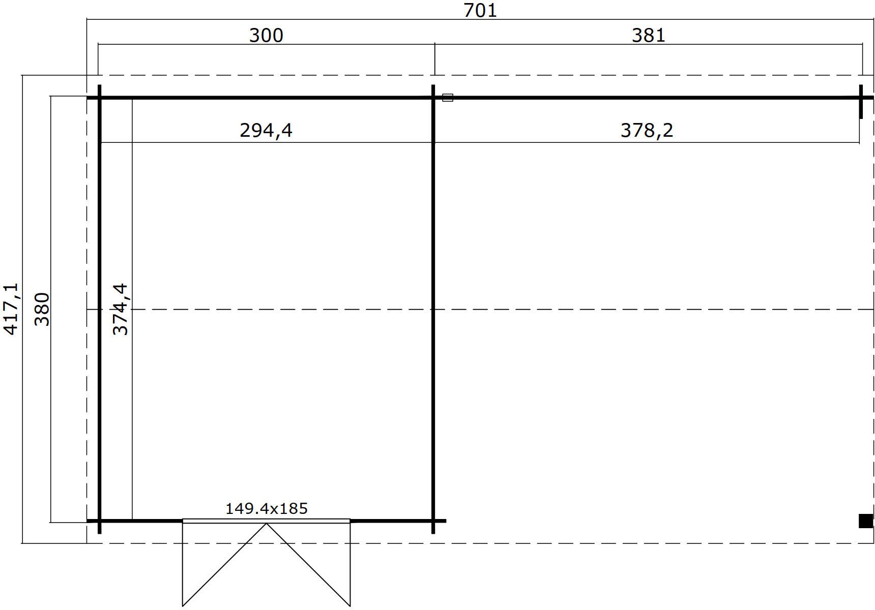 Attefallshus Eriko - 28 m² Attefallshus Eriko - 28 m²