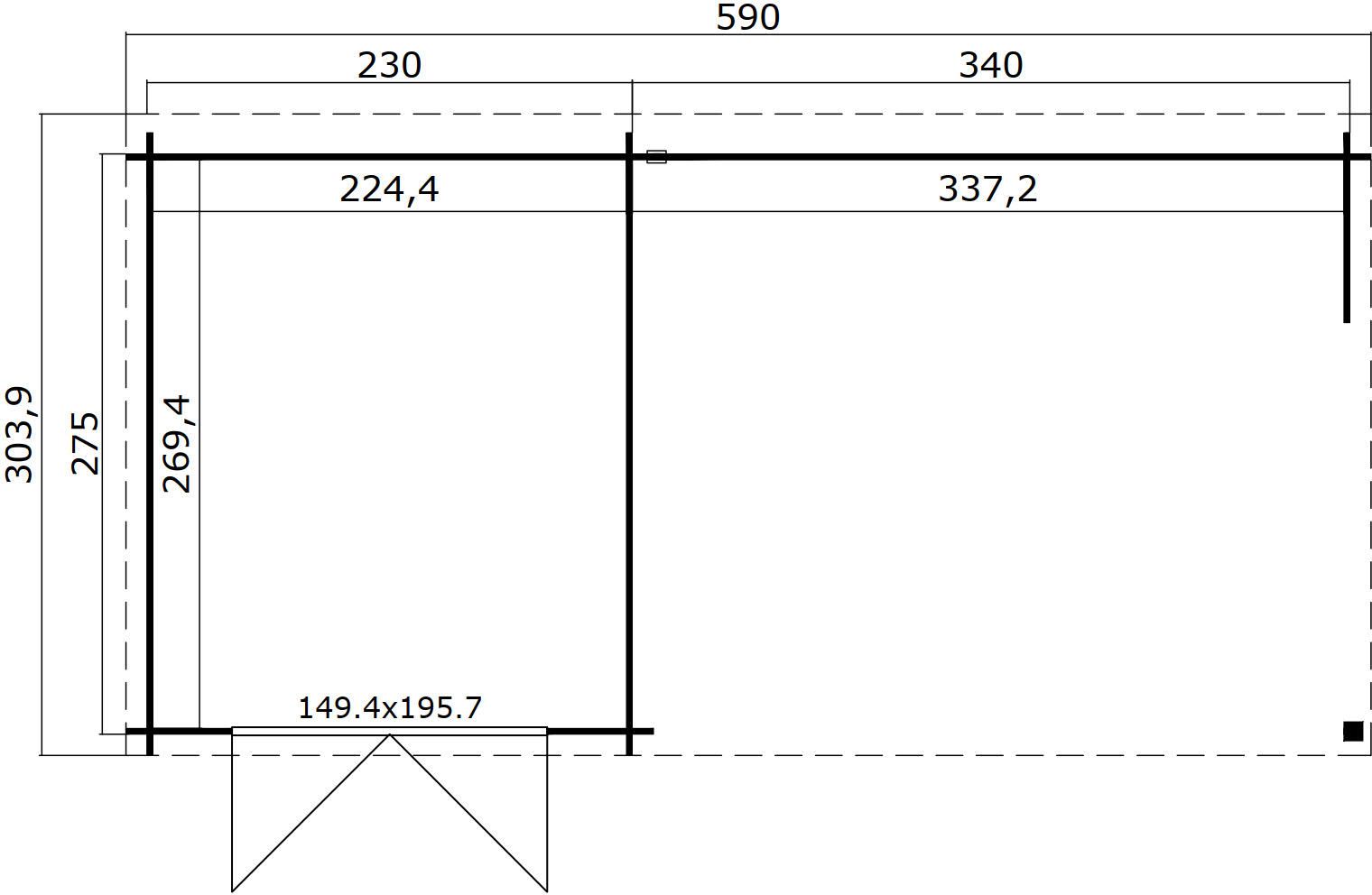 Attefallshus Samantha - 17,9 m