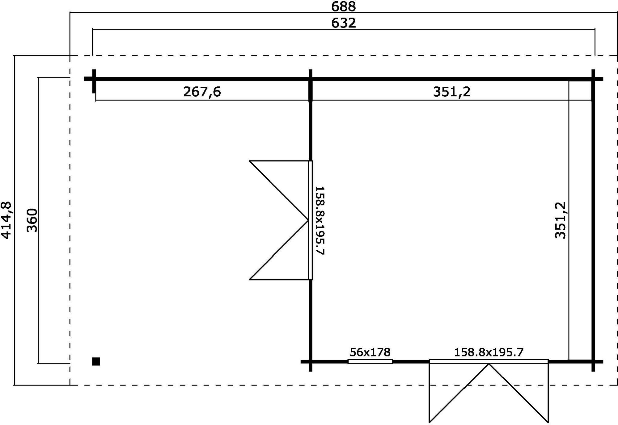 Friggebod Andreas - 14,4 m² Friggebod Andreas - 14,4 m²