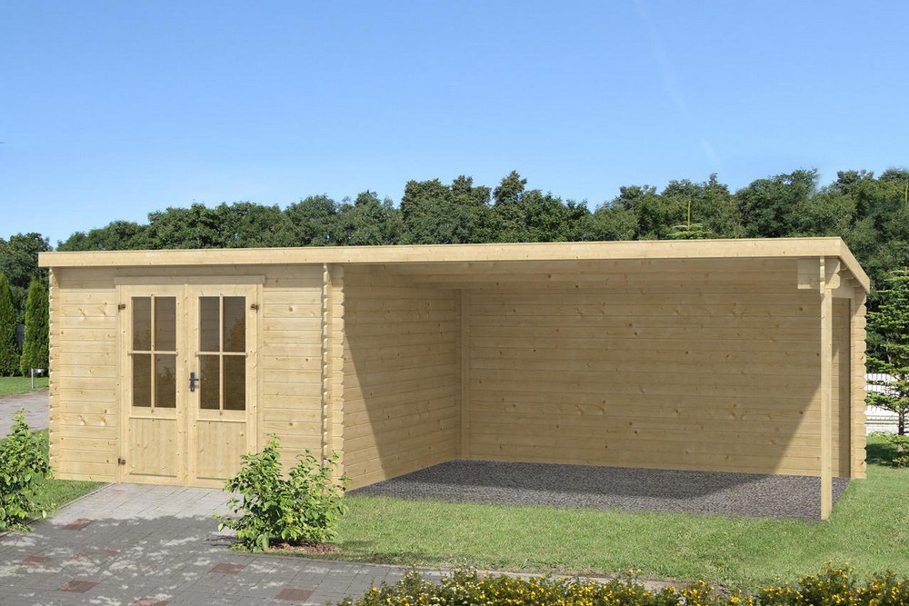 Förråd Sandy - 19,5 m² med cykelskjul Förråd Sandy - 19,5 m² med cykelskjul