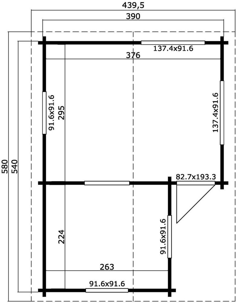 Attefallshus Klaudia - 20 m² Attefallshus Klaudia - 20 m²