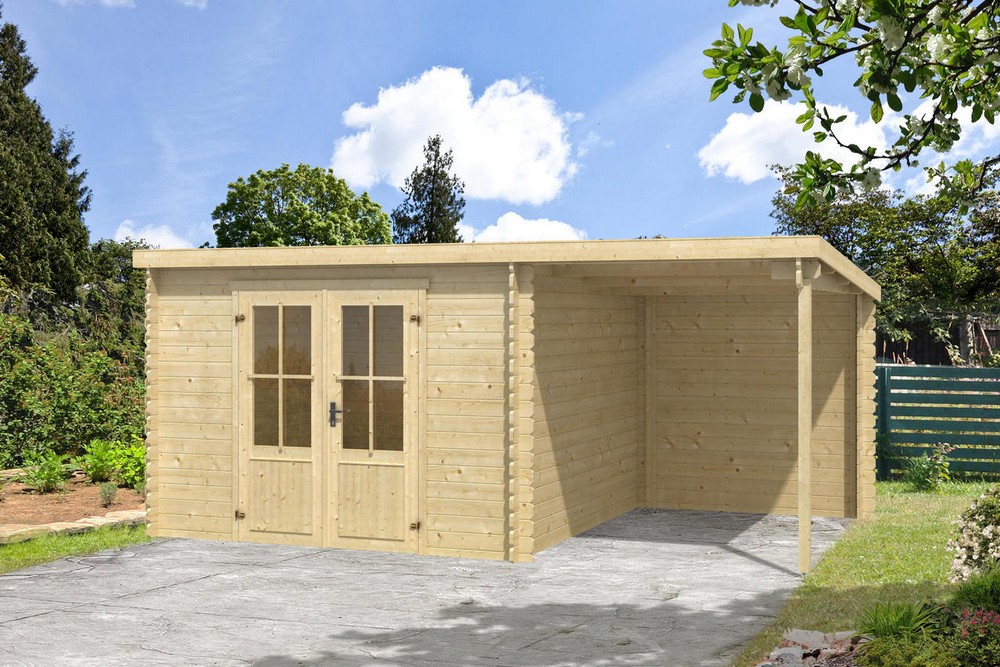 Förråd Wendela - 14 m² med cykelskjul Förråd Wendela - 14 m² med cykelskjul