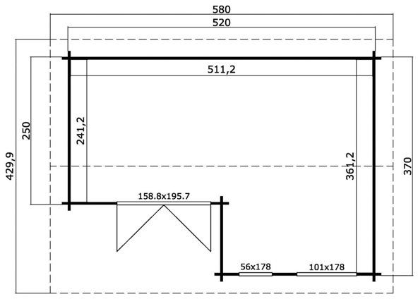 Attefallshus Börje - 22,5 m² Attefallshus Börje - 22,5 m²