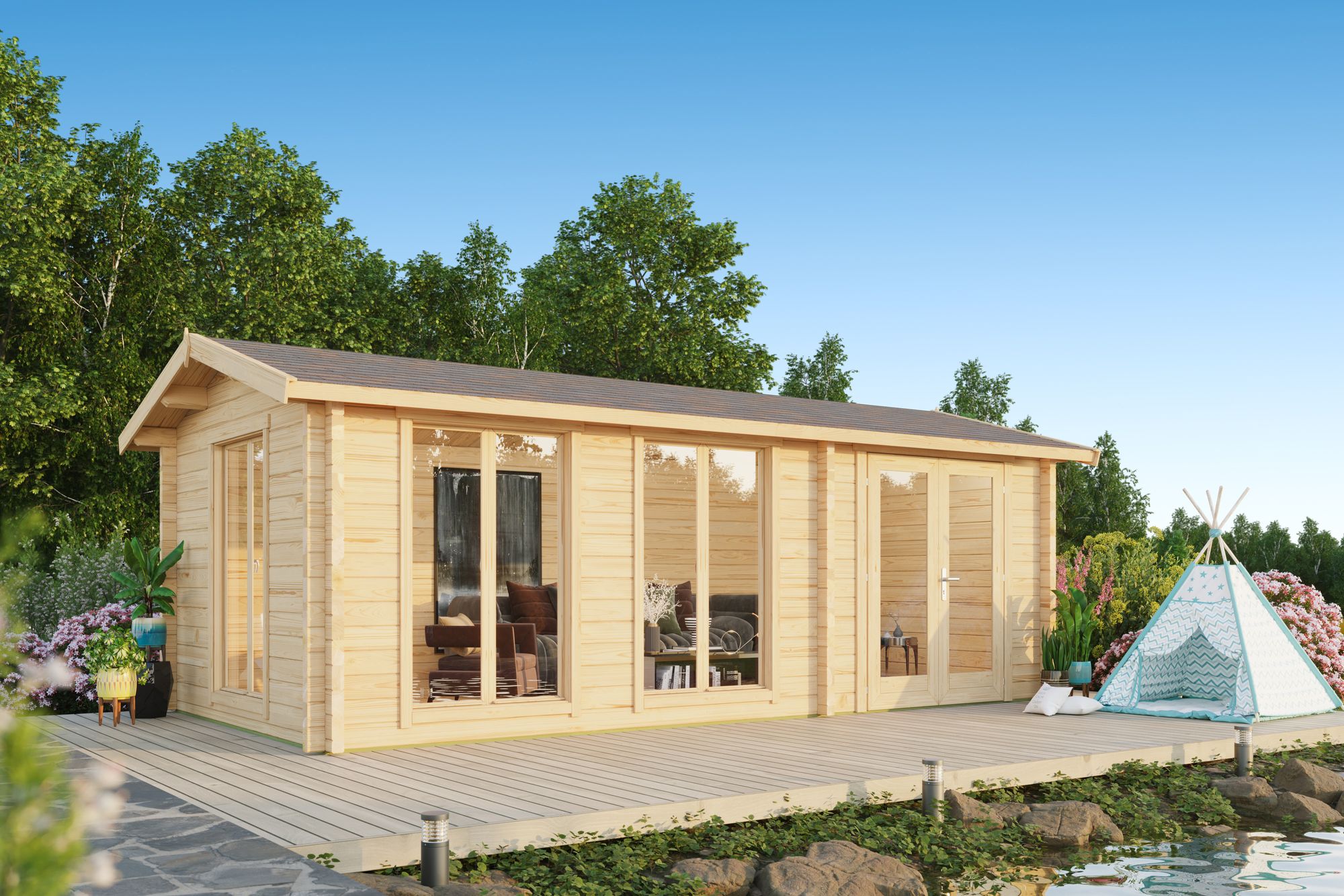 Attefallshus Markus B - 19,8 m² Attefallshus Markus B - 19,8 m²