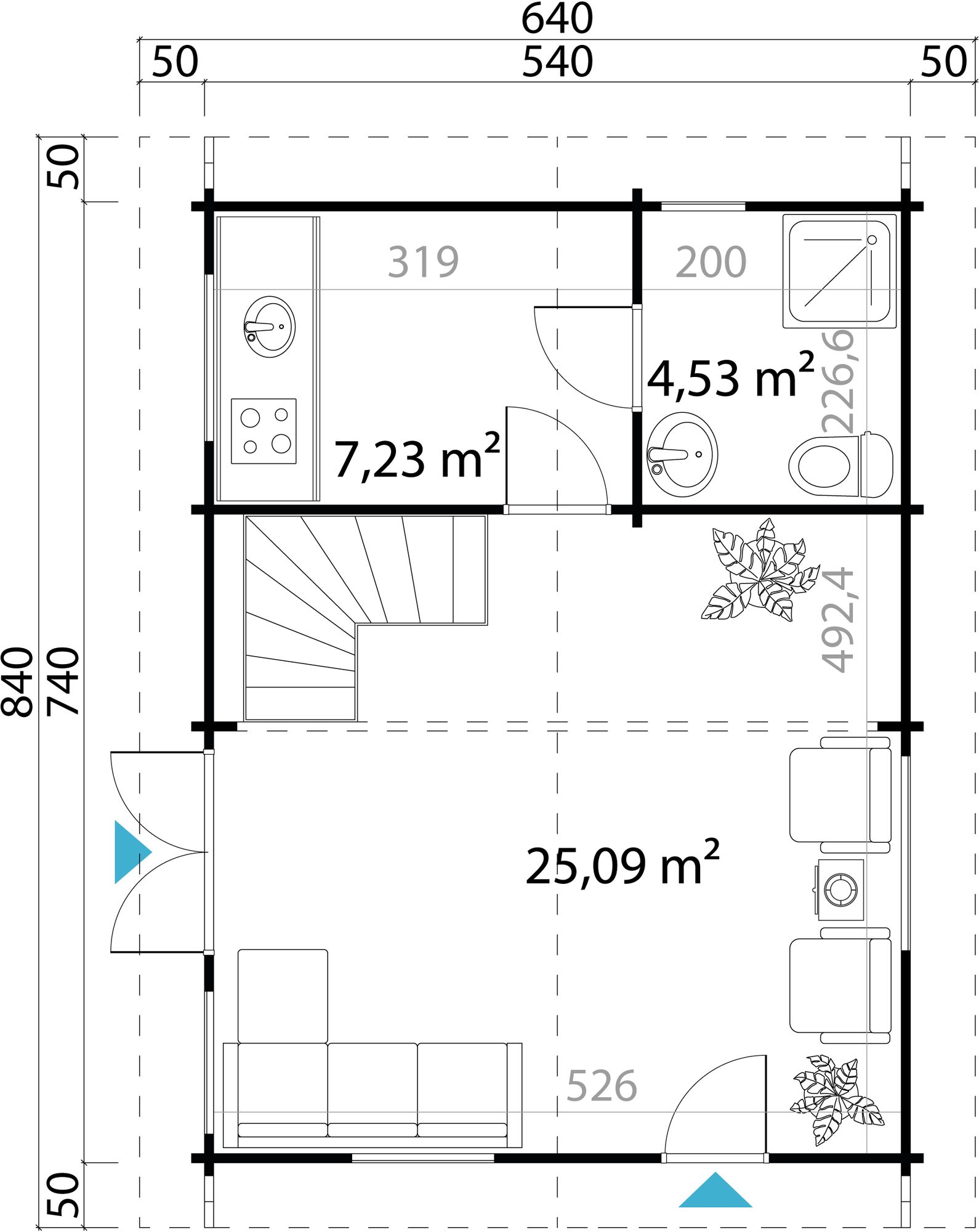 Fritidshus Mattis B - 42,5 m² Fritidshus Mattis B - 42,5 m²