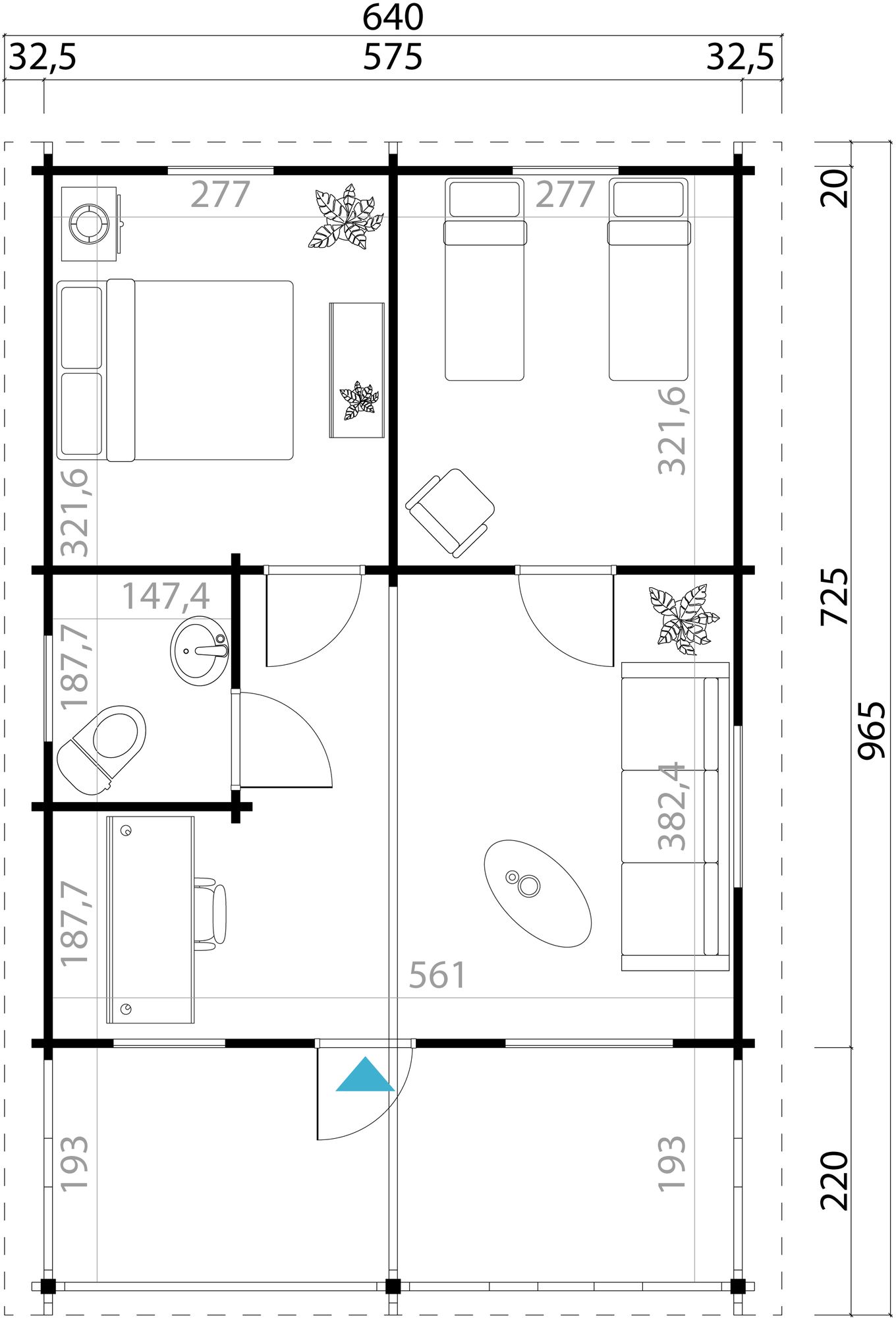 Fritidshus Olafh - 44,3 m² Fritidshus Olafh - 44,3 m²