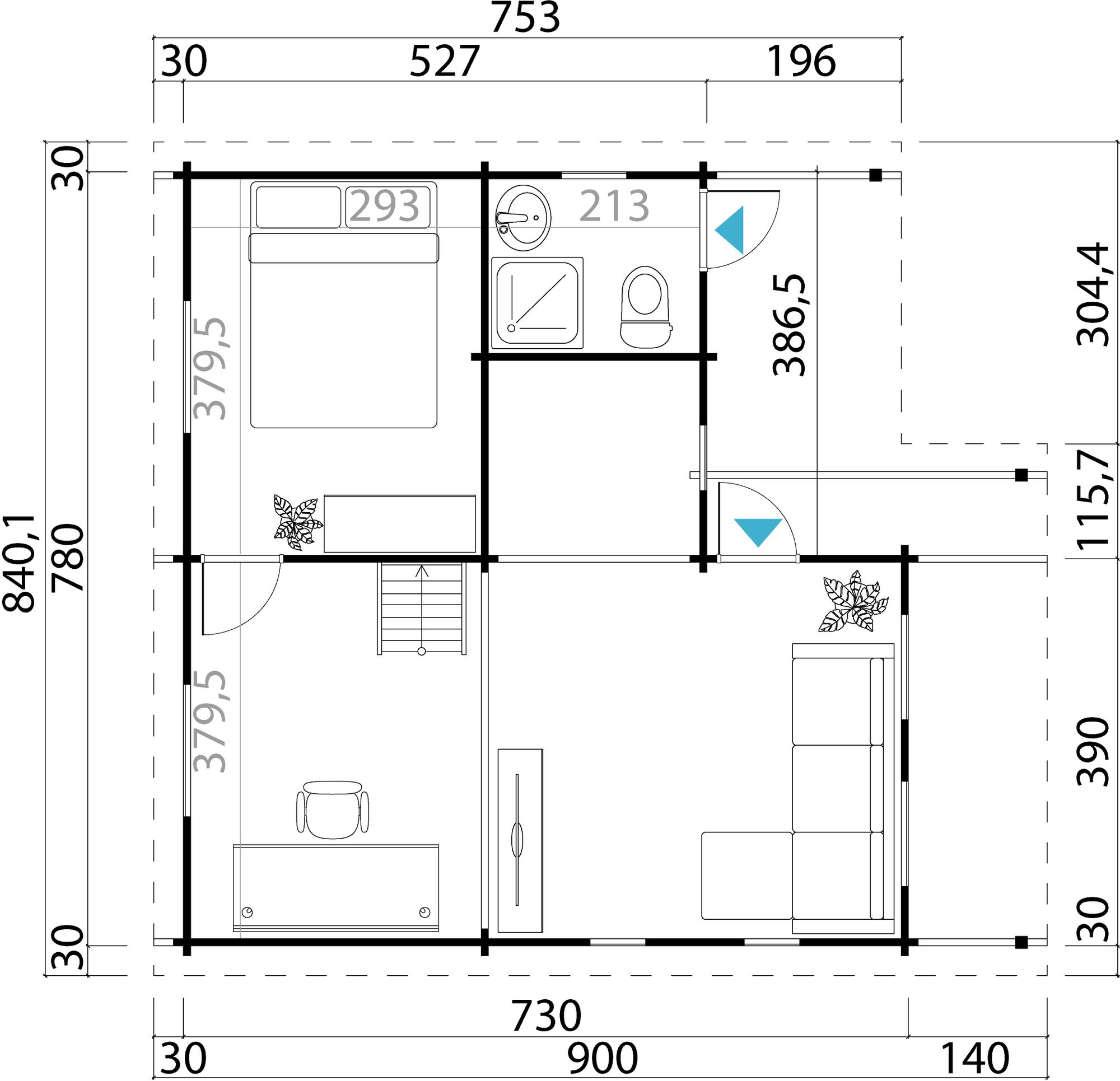 Fritidshus Gustav - 60 m² Fritidshus Gustav - 60 m²