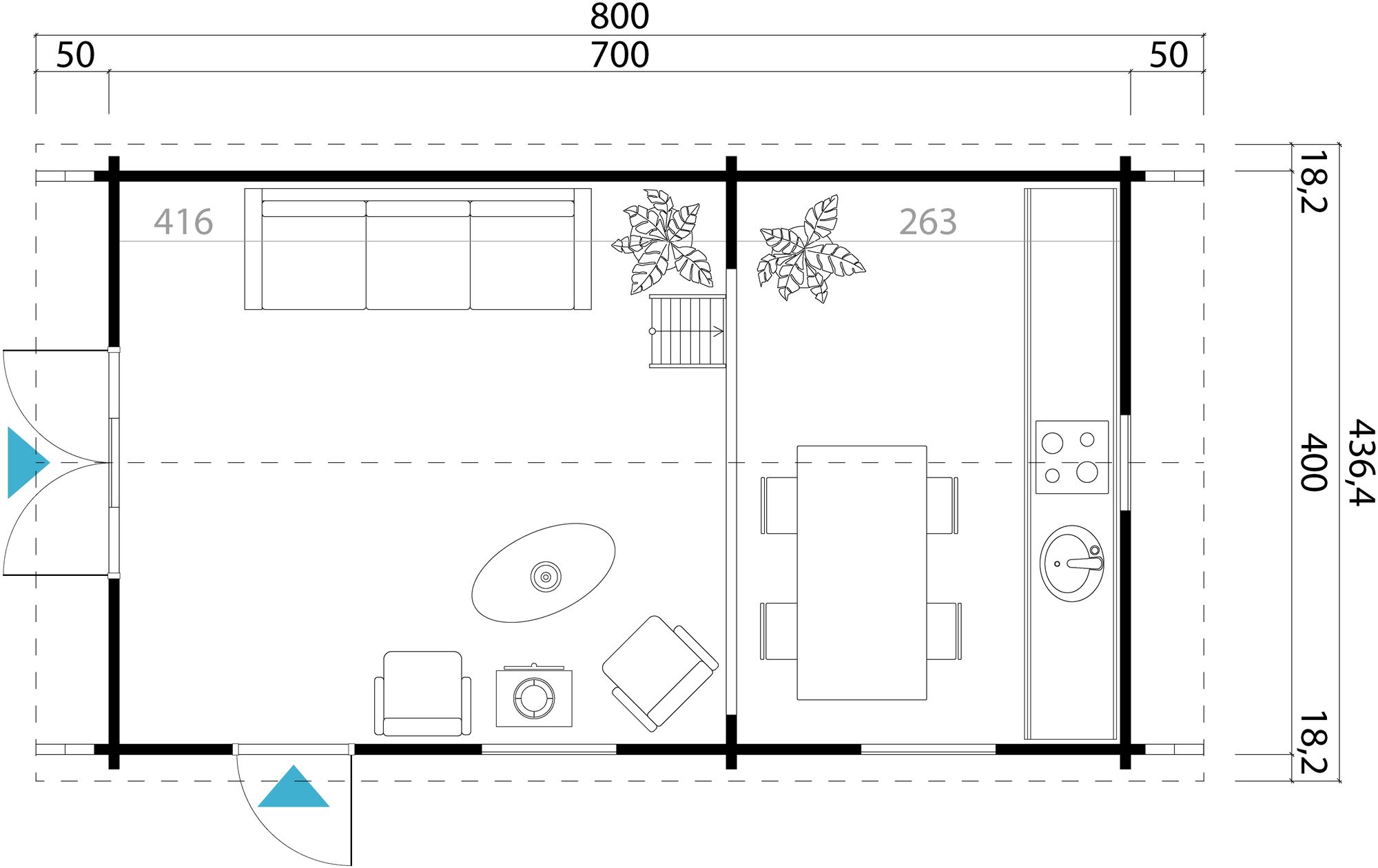Fritidshus Marianne - 30,2 m² Fritidshus Marianne - 30,2 m²