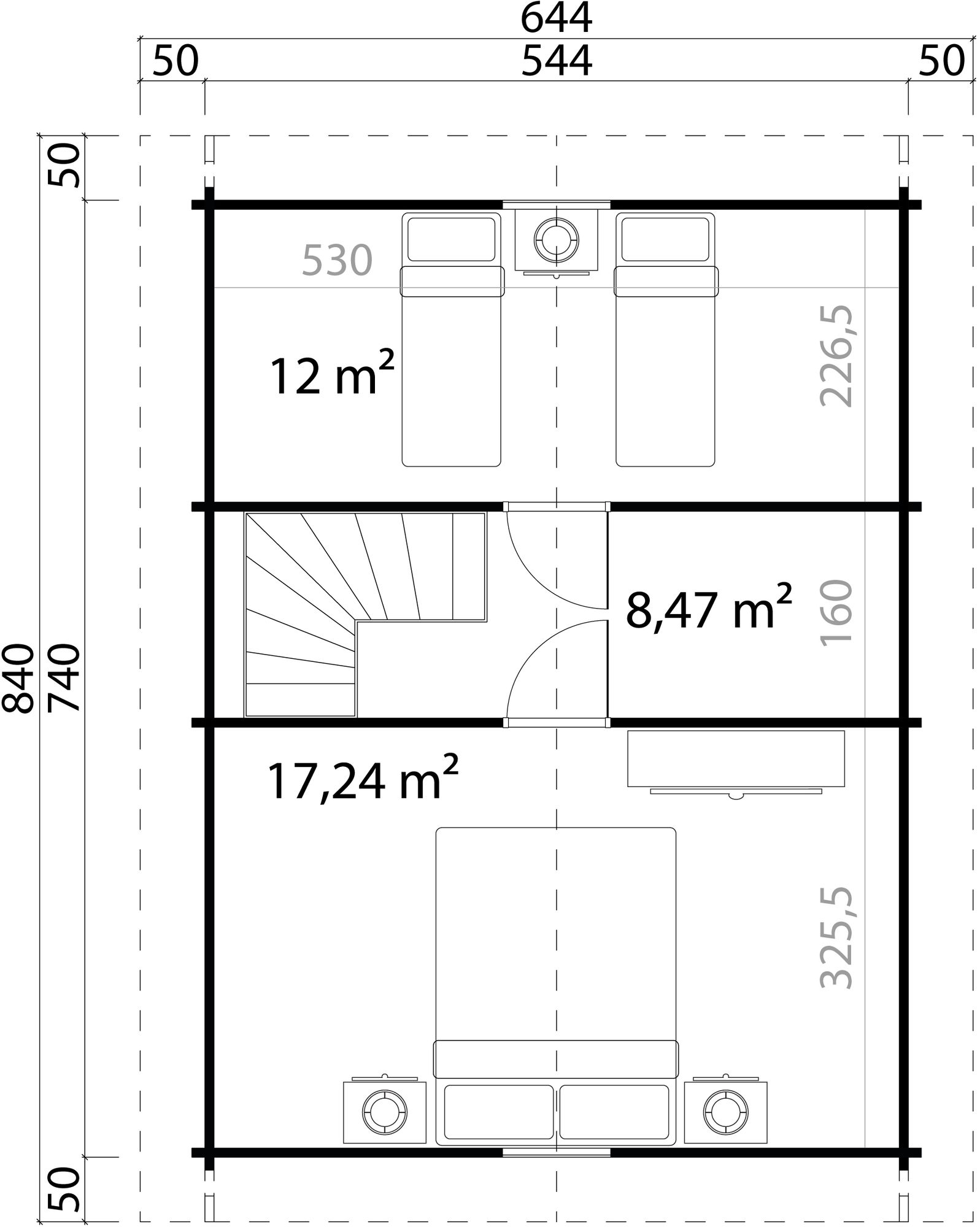 Fritidshus Elliot C - 42,5 m² Fritidshus Elliot C - 42,5 m²