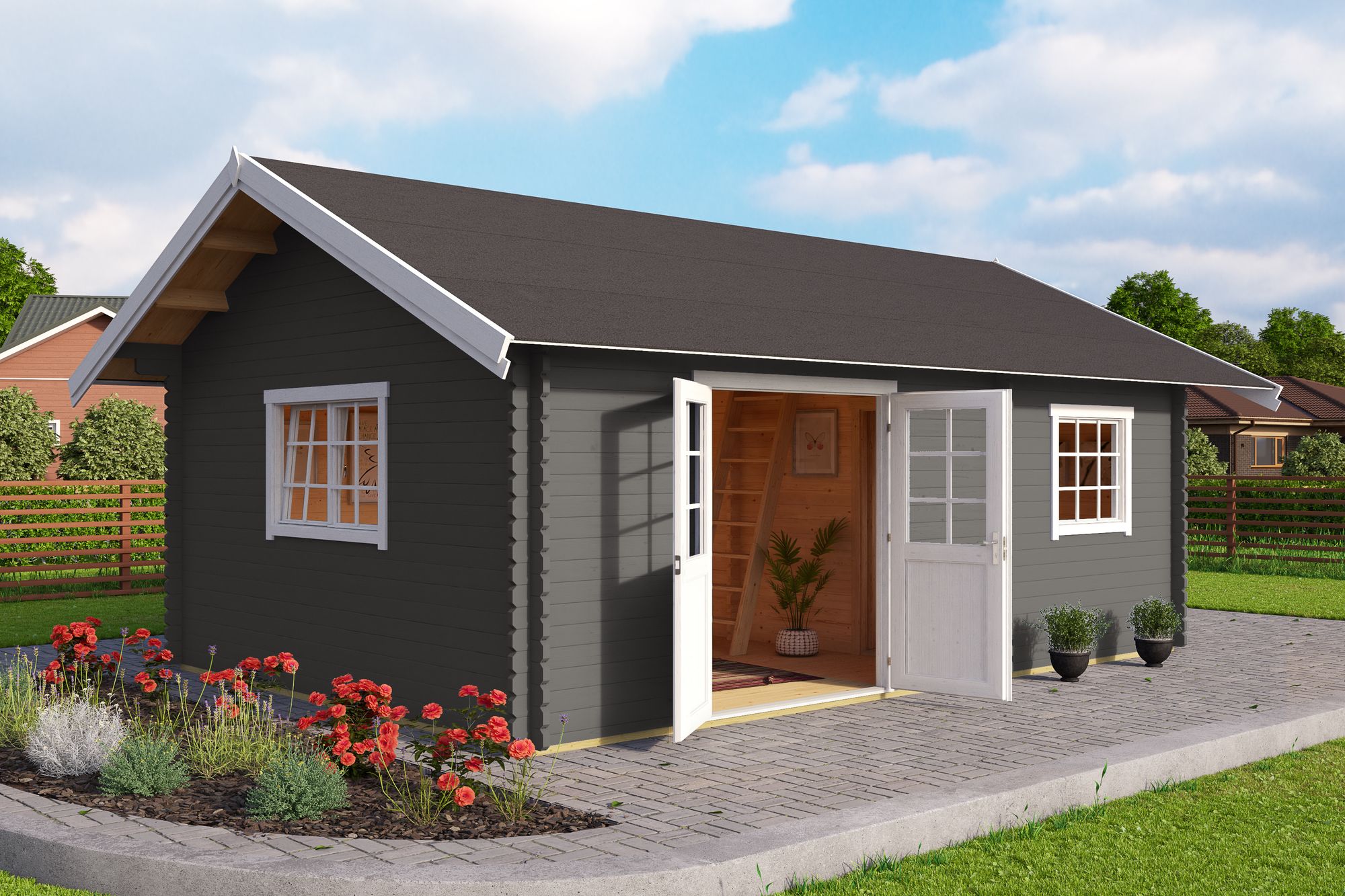 Attefallshus Lina Silver - 24,3 m² Attefallshus Lina Silver - 24,3 m²