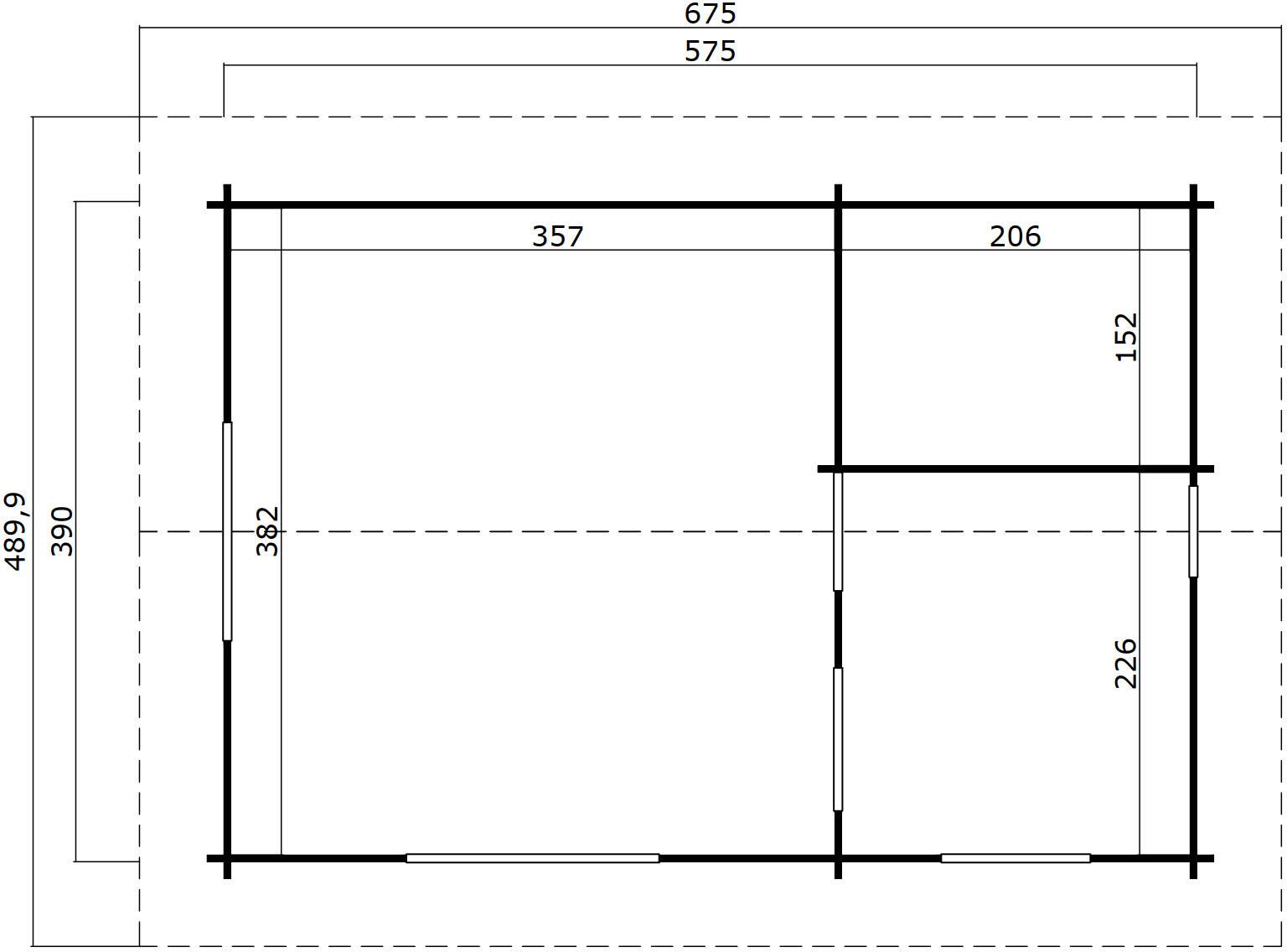 Attefallshus Lina Guld - 24,3 m² Attefallshus Lina Guld - 24,3 m²