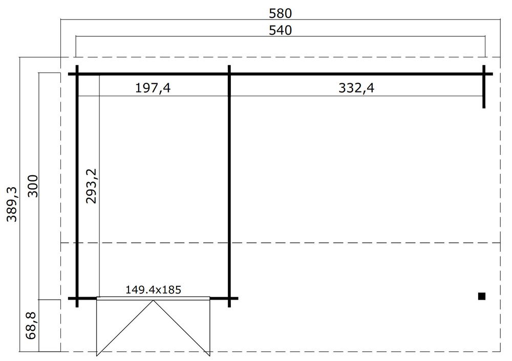 Attefallshus Magnus - 16,2 m² Attefallshus Magnus - 16,2 m²