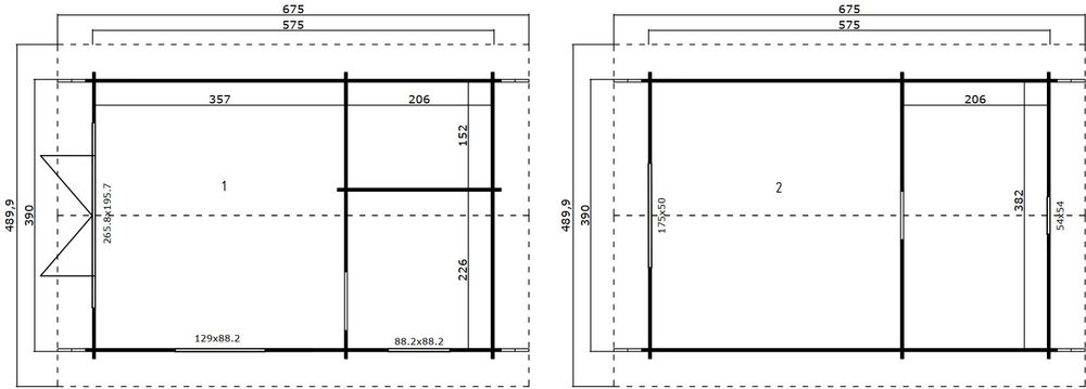 Attefall Haus Lina B .V2 - 22,4 m² Attefall Haus Lina B .V2 - 22,4 m²