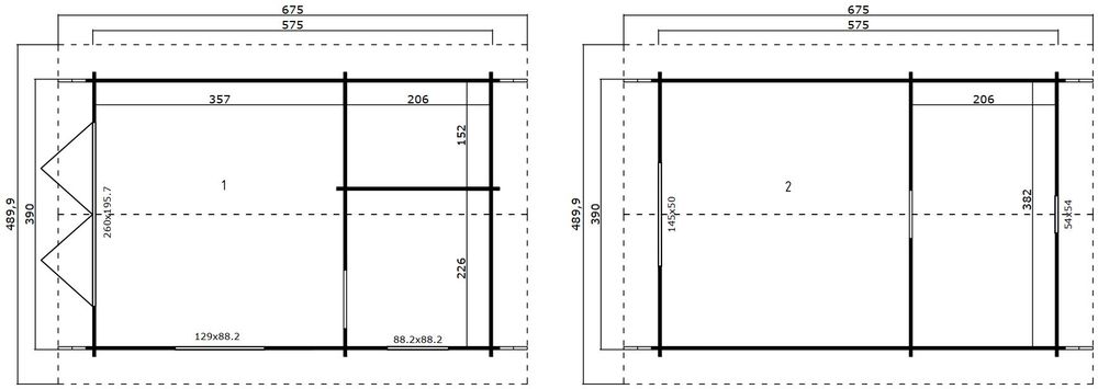 Attefallhaus Lina B .V3 - 22,4 m² Attefallhaus Lina B .V3 - 22,4 m²