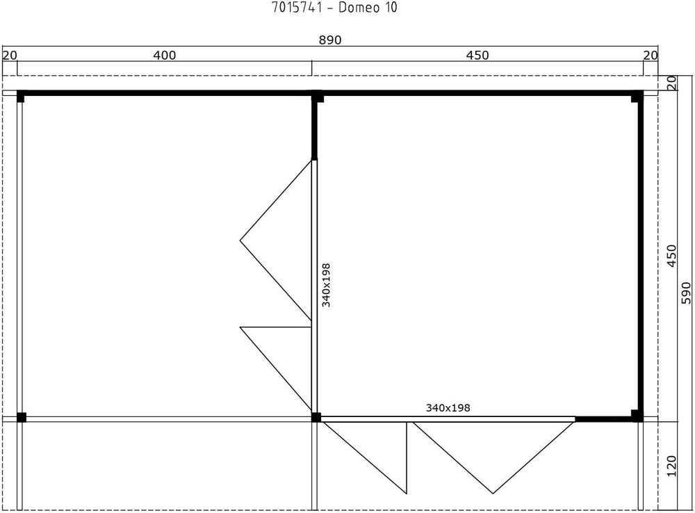 Attefallhaus Katja J - 20,2 m² Attefallhaus Katja J - 20,2 m²