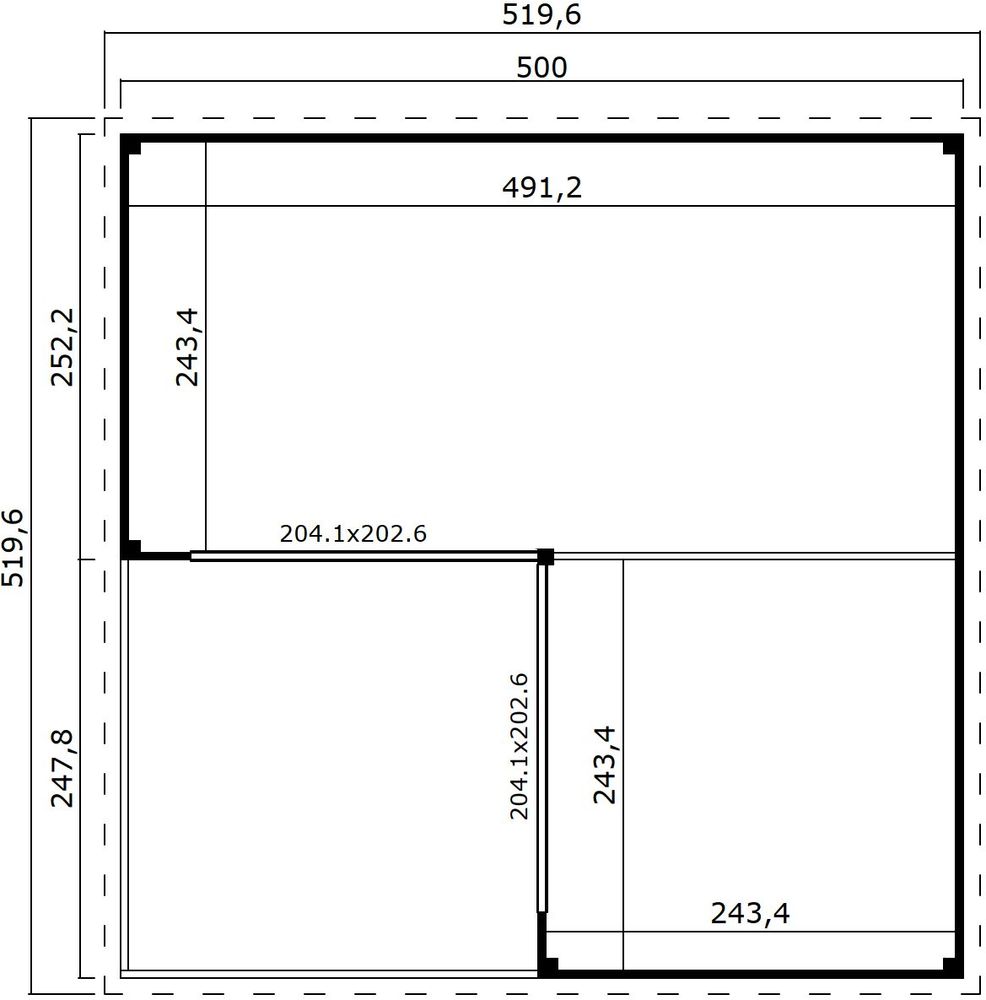 Attefallhaus Katja F .V2 - 25 m² Attefallhaus Katja F .V2 - 25 m²