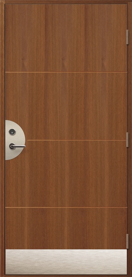 Ytterdörr Stephanie Teak - Utan glas + Tryckespaket Ytterdörr Stephanie Teak - Utan glas + Tryckespaket