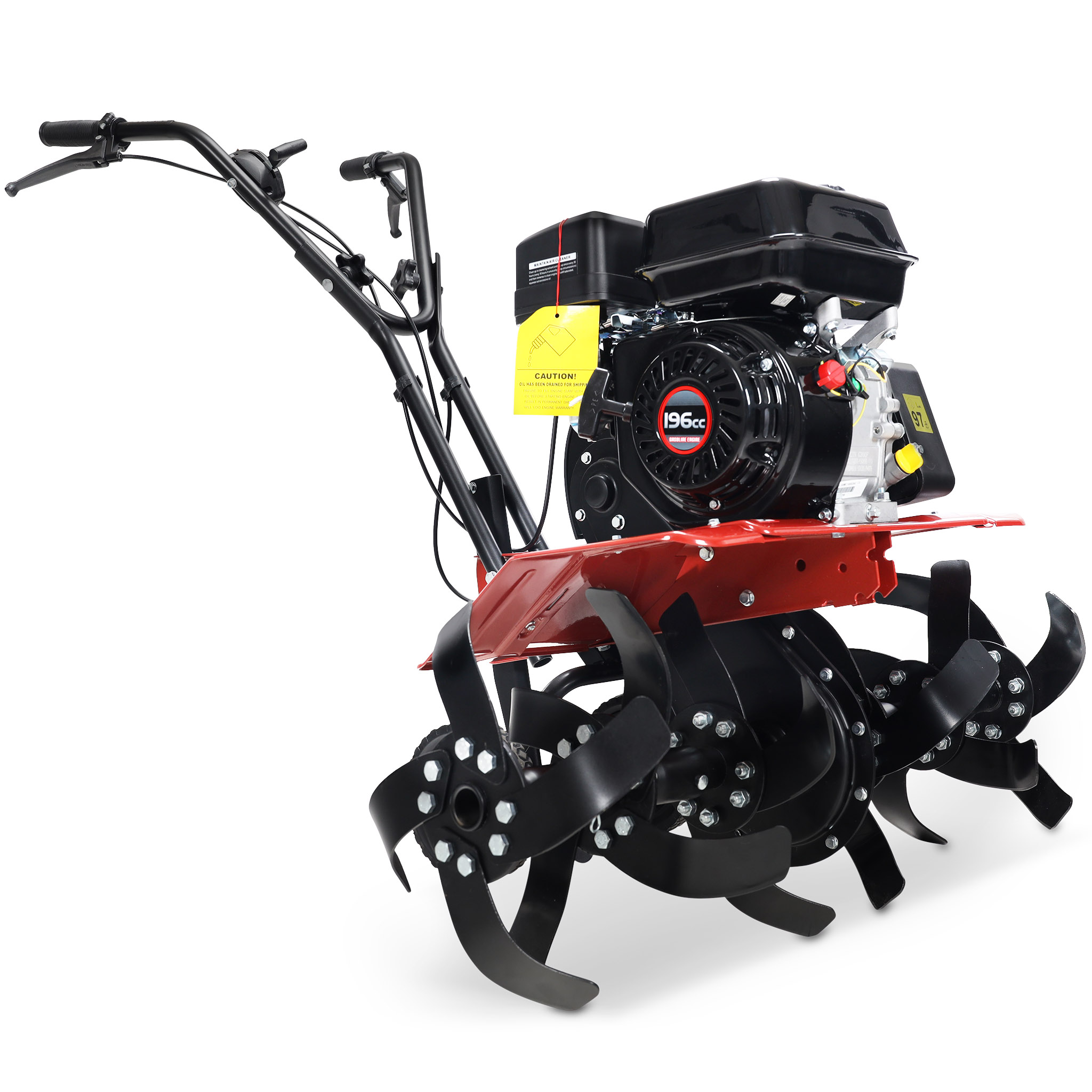 Kraftfull jordfr�s 6.5hk 196cc bensindriven Loncinmotor + Br�nslef�rvaring