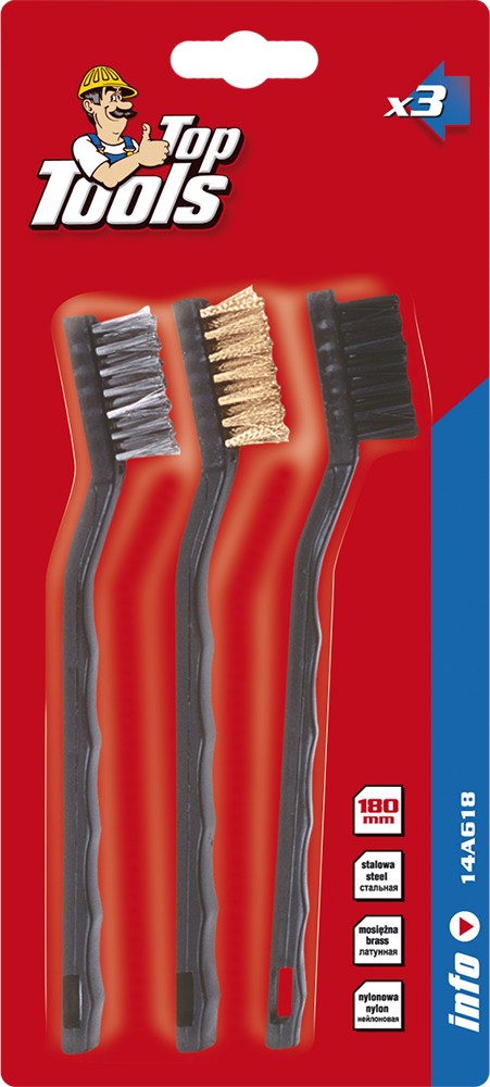 Borstset, 180 mm - 3 delar Borstset, 180 mm - 3 delar