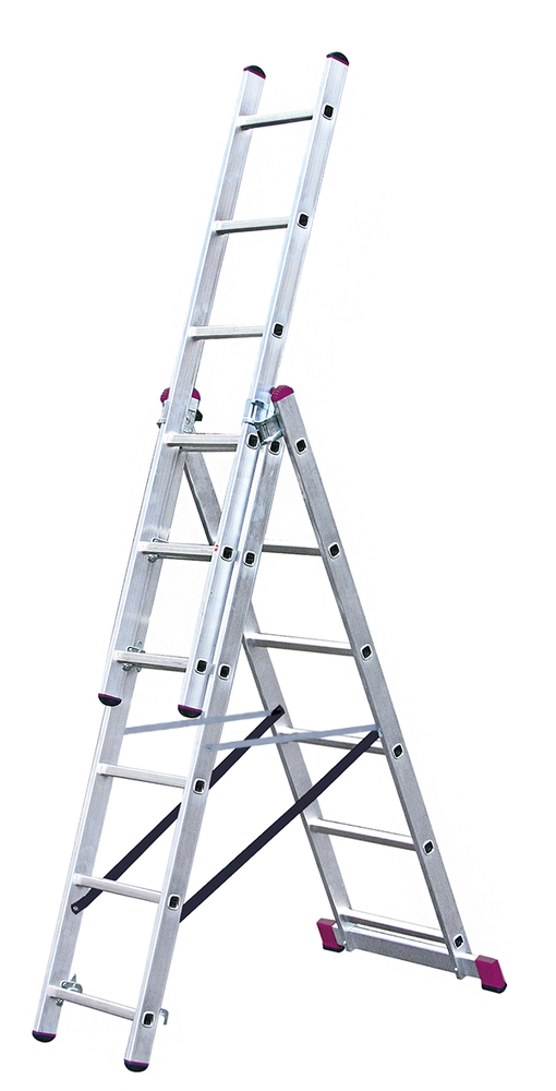 Kombistege - 3x6 stegs med trappfunktion Kombistege - 3x6 stegs med trappfunktion