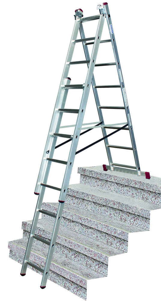 Kombistege - 3x8 stegs med trappfunktion Kombistege - 3x8 stegs med trappfunktion