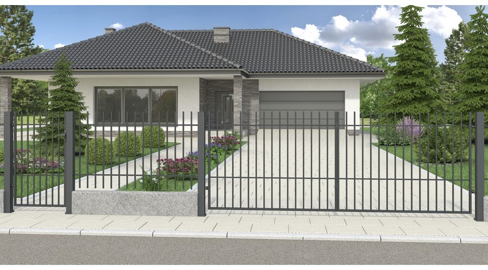 Staket Modern 4 - Trdgrdsstaket med smidesknsla