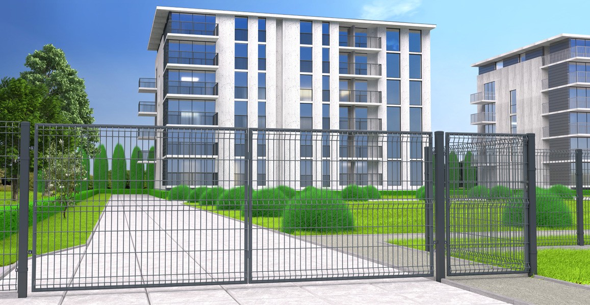 Industristängsel - Antracitgrå RAL7016 (pulverlackerat galvaniserat stål) Industristängsel - Antracitgrå RAL7016 (pulverlackerat galvaniserat stål)