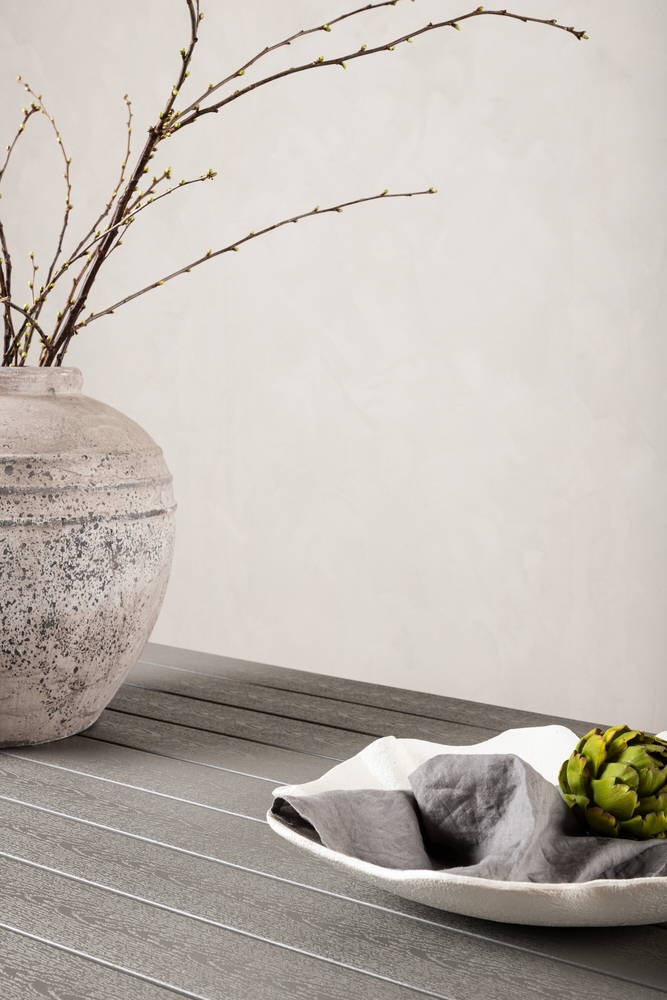 Chania matbord 205 x 90 cm - Gr/Vit