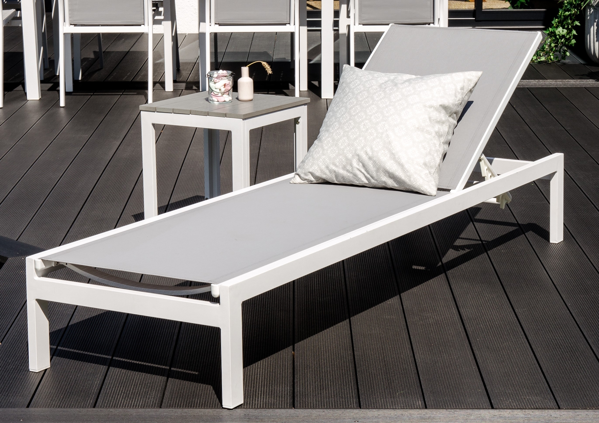 Copacabana solbädd - Vit/grå Copacabana solbädd - Vit/grå