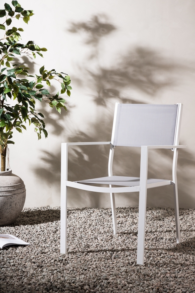 Chania utestol - Grå/Vit Chania utestol - Grå/Vit