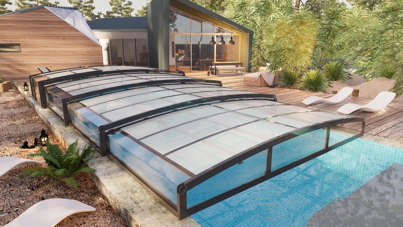 Tak till pool - 4x8 m Tak till pool - 4x8 m