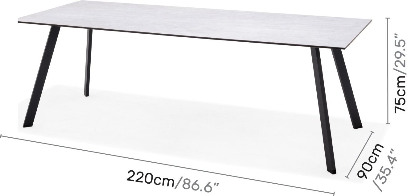 Lifestyle Garden Opal utegrupp med 220 cm långt matbord och 6 st matstolar - Grå / Rep Lifestyle Garden Opal utegrupp med 220 cm långt matbord och 6 st matstolar - Grå / Rep