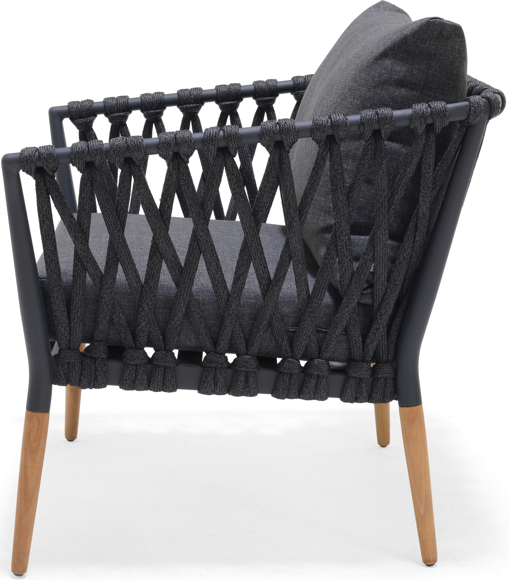 Lifestyle Garden utegrupp Ipanema med soffa, 2 st ftljer och soffbord - Gr / Teak / Olefin