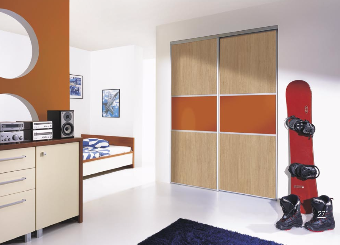 Venedig skjutdörr till garderob - 2 dörrar - Panel (flera färgval) Venedig skjutdörr till garderob - 2 dörrar - Panel (flera färgval)