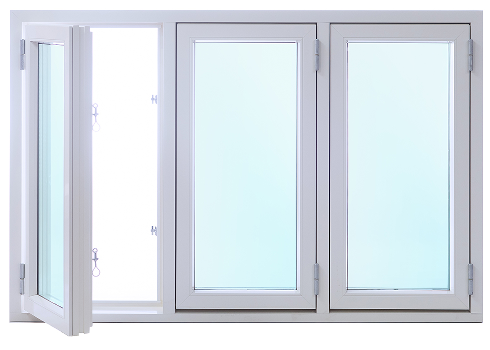 3-glas aluminiumfnster uttgende - 3-luft - U-vrde 1,1 + Karmhylsor