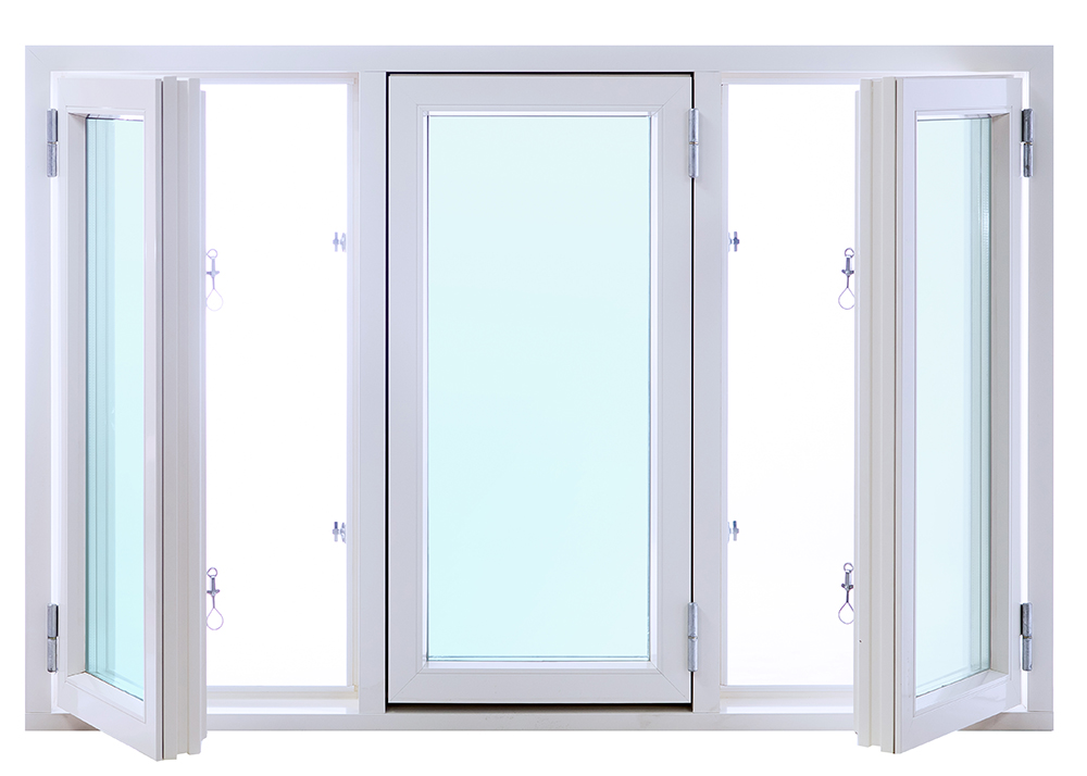 3-glas aluminiumfnster uttgende - 3-luft - U-vrde 1,1 + Karmhylsor