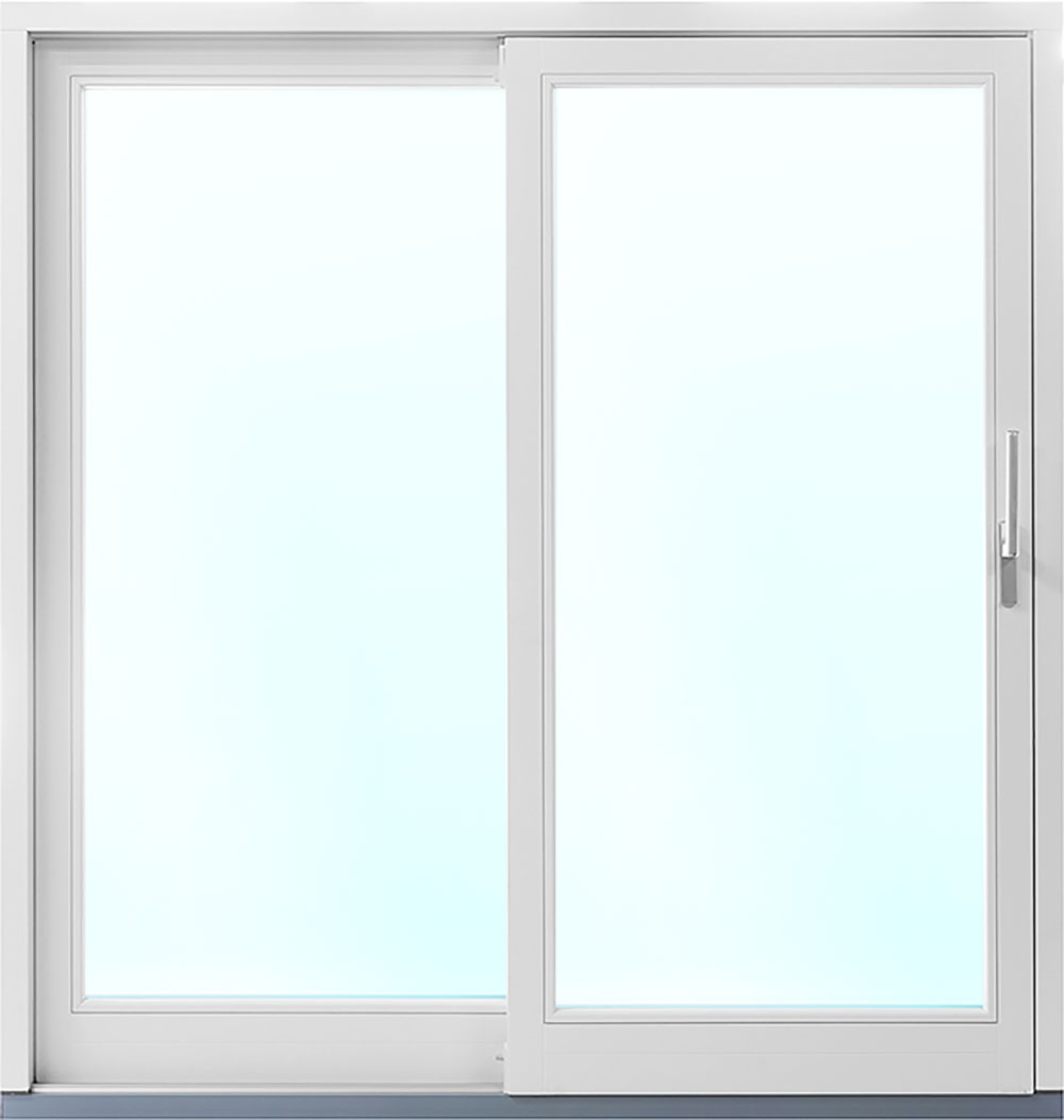 2-delat fasadparti i trä med skjutdörr - 3-glas + Karmhylsor 2-delat fasadparti i trä med skjutdörr - 3-glas + Karmhylsor