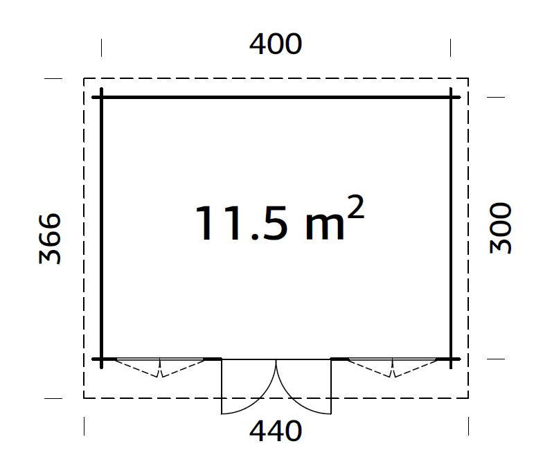 Friggebod Lisa 11,5 m² Friggebod Lisa 11,5 m²