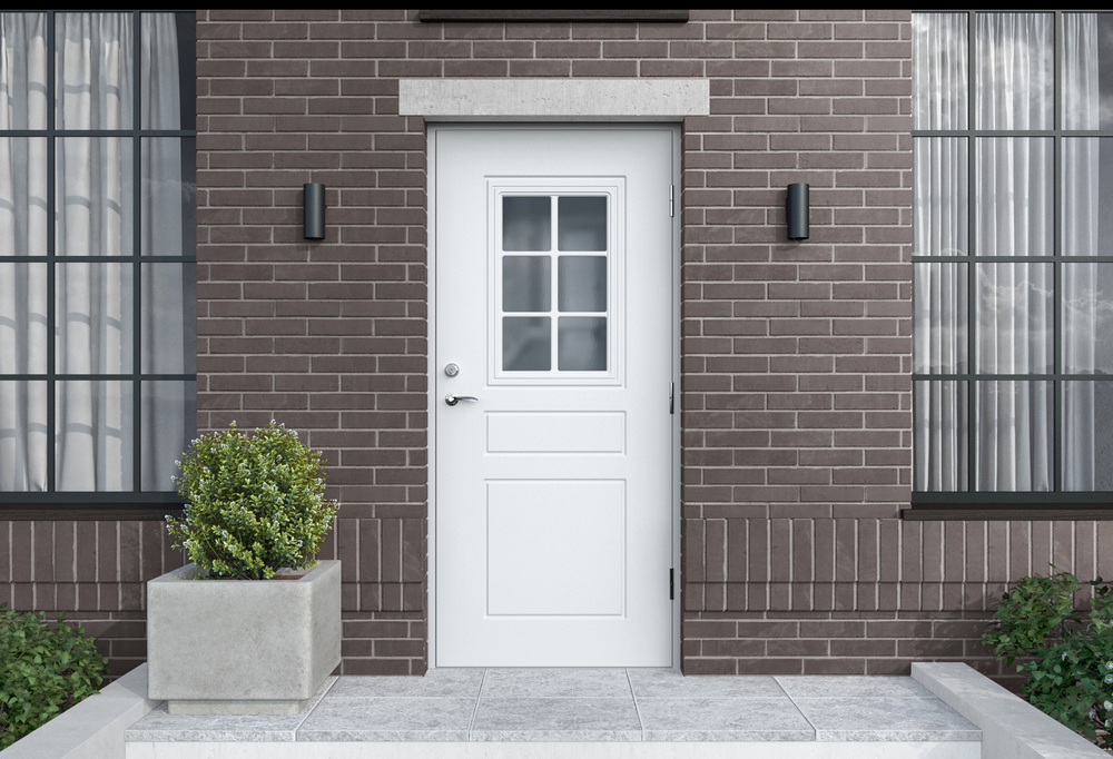 Ytterdörr Warsawa - med glas + Tryckespaket Ytterdörr Warsawa - med glas + Tryckespaket