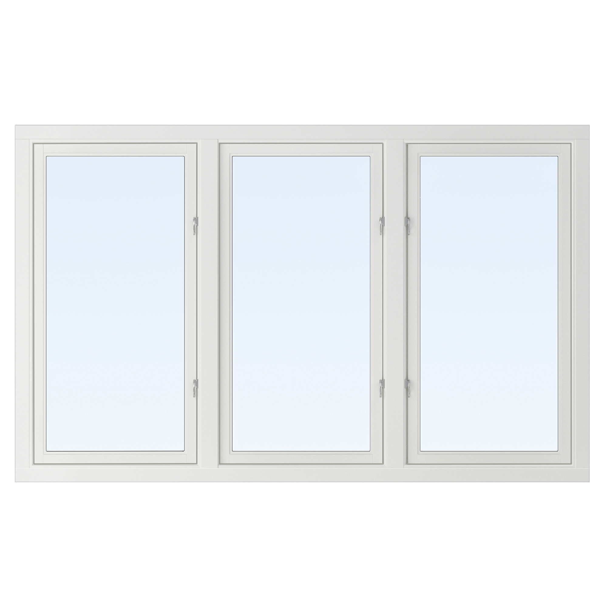 2-glasfnster tr uttgende - 3-luft - Vit + Karmhylsor