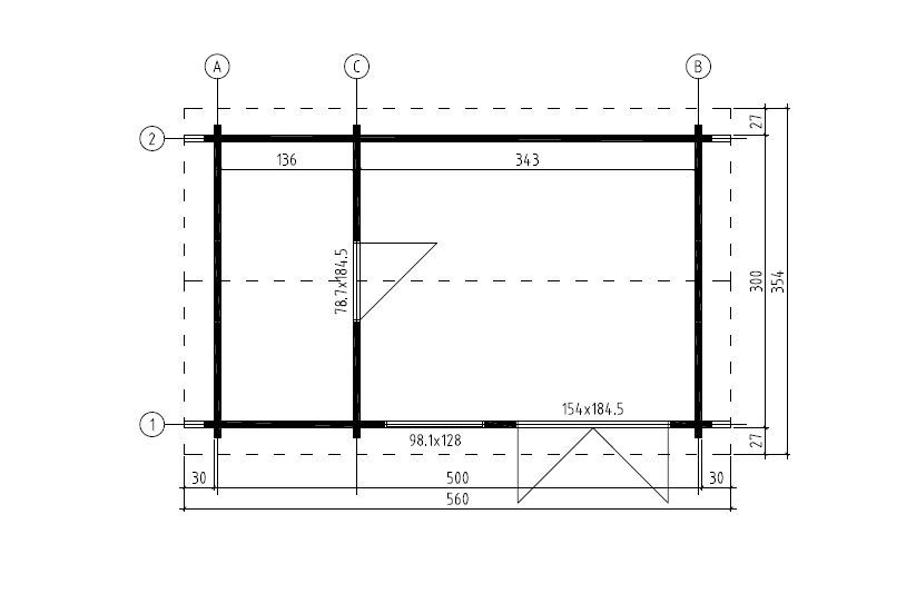 Attefallshus Jessica - 18,5 m² Attefallshus Jessica - 18,5 m²