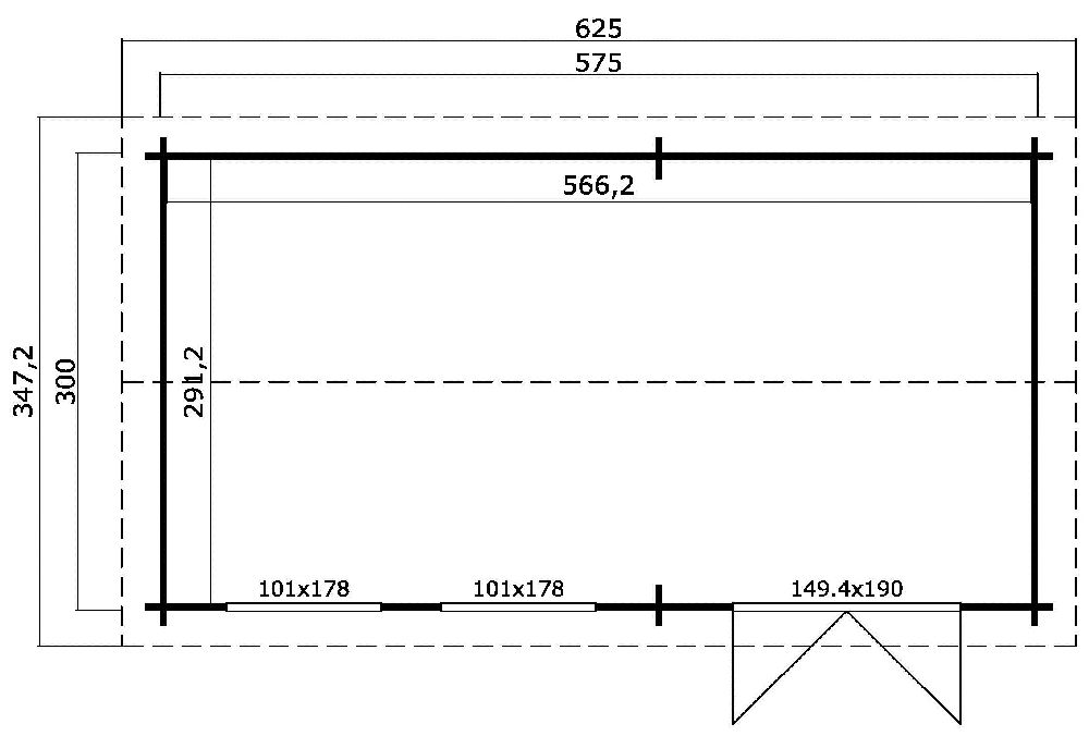 Attefallshus Markus - 19 m² Attefallshus Markus - 19 m²