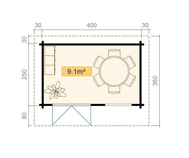 Friggebod Cornelis B - 11,3 m² Friggebod Cornelis B - 11,3 m²