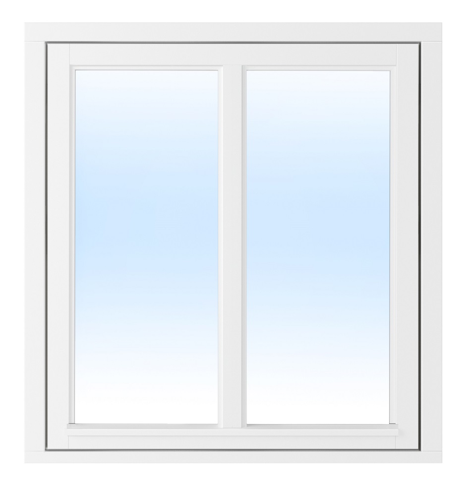 Vridfnster med mittpost - 3-glas - tr - U-vrde 1,1 + Karmhylsor