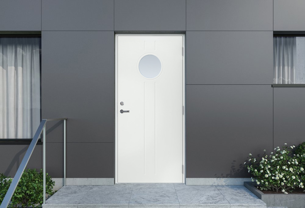 Ytterdörr Moa - med glas + Tryckespaket Ytterdörr Moa - med glas + Tryckespaket