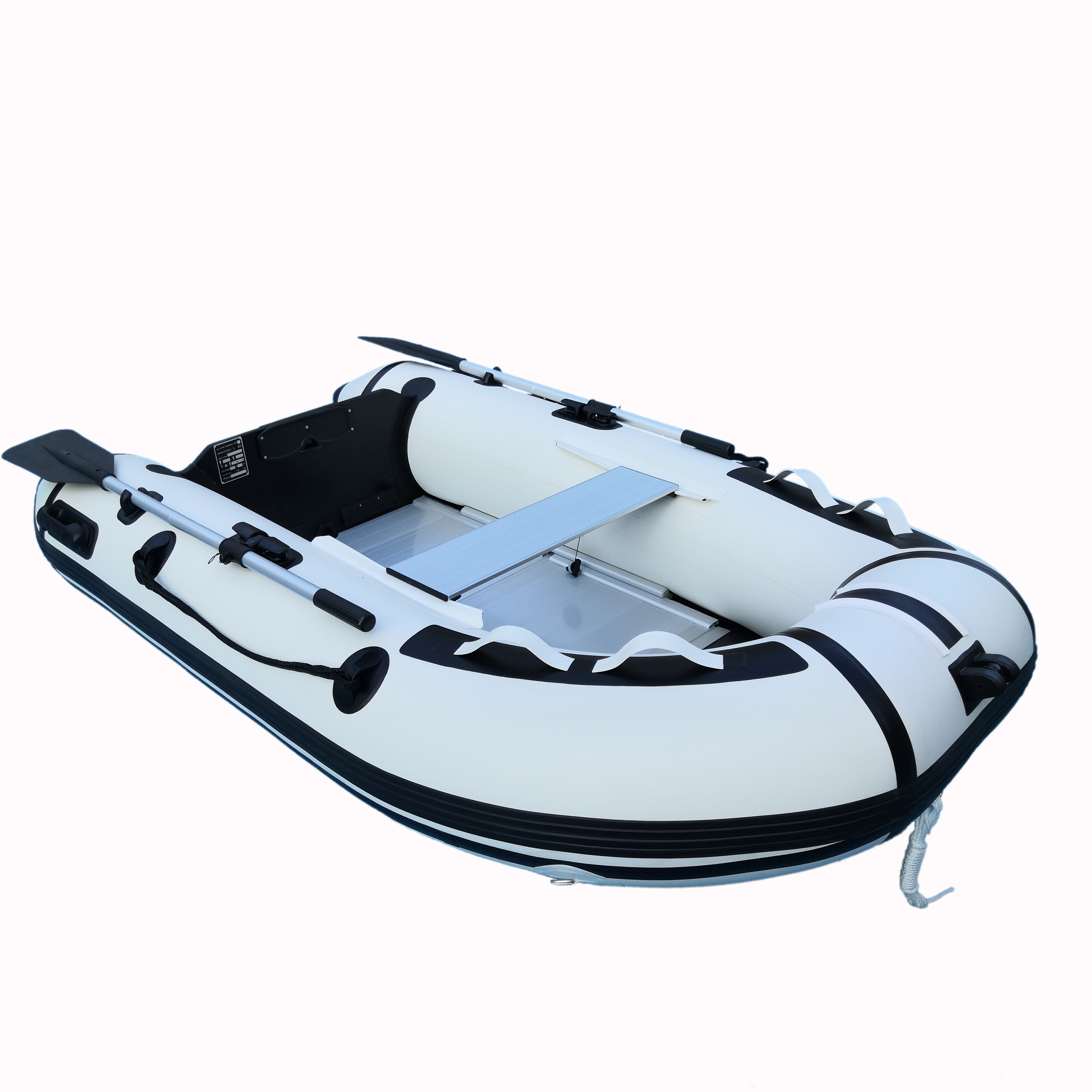 Gummib�t 230 cm - Vit & Svart
