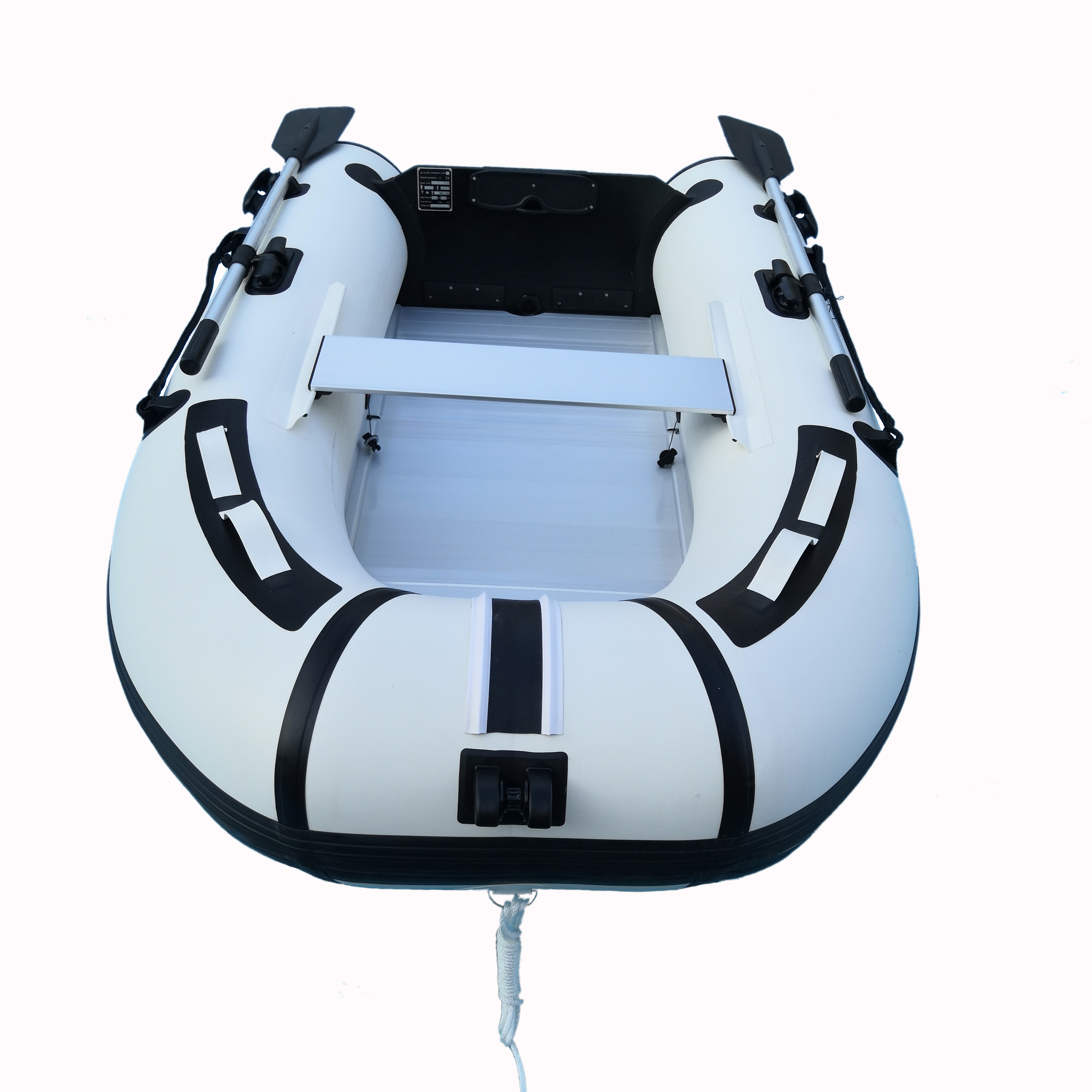 Gummib�t 230 cm - Vit & Svart