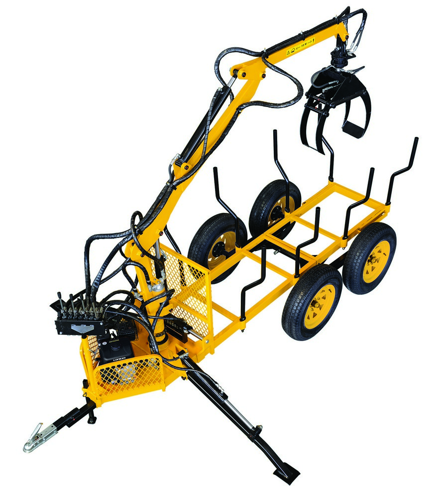 Vedsläp med lyftkran - Max. lyftkapacitet 300 kg Vedsläp med lyftkran - Max. lyftkapacitet 300 kg